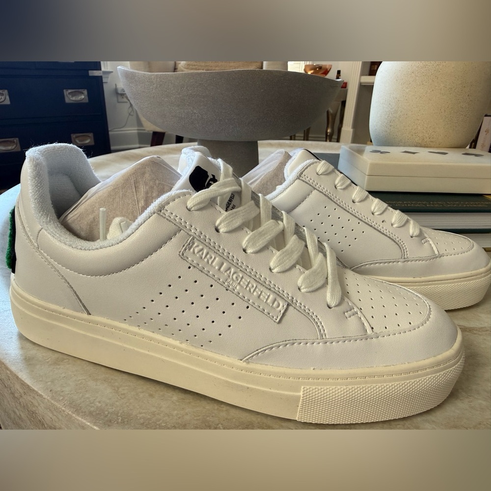 Karl Lagerfeld Calico soft white calf leather Sneakers